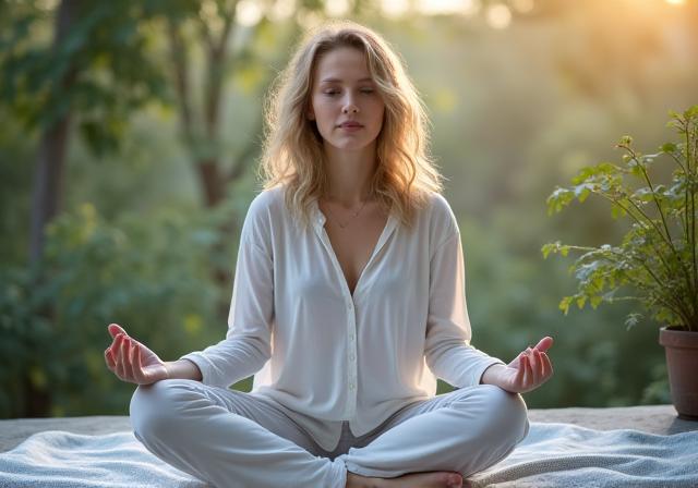 Peaceful meditation and mindfulness practice